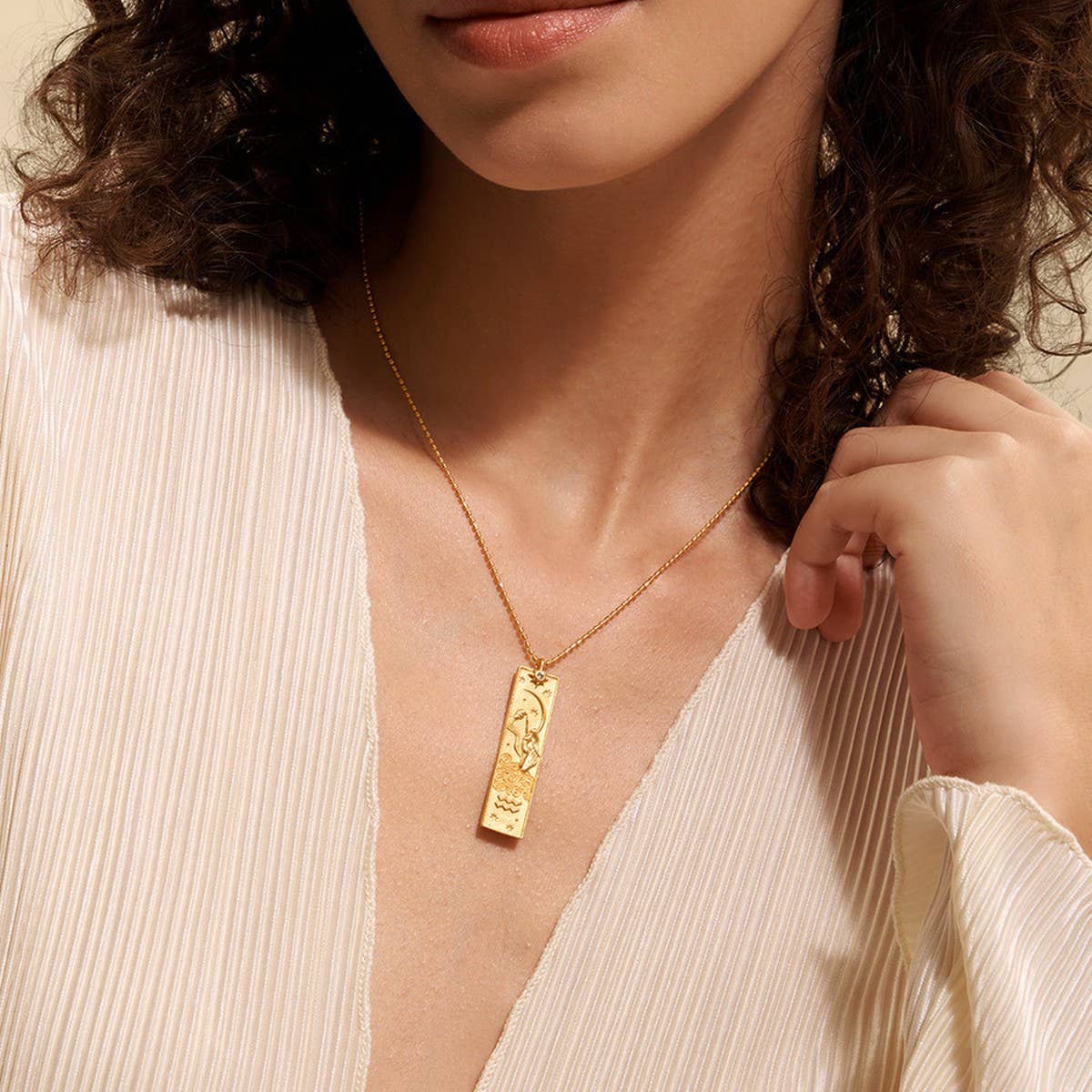 Stainless Steel 12 Zodiac Tarot Necklace_CWMM5712