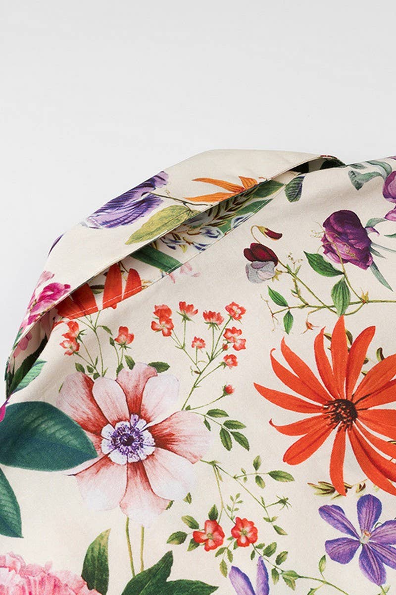 CWTBLL3816_EMPERAMENTAL AND FASHIONABLE FLORAL PRINT SHIRT