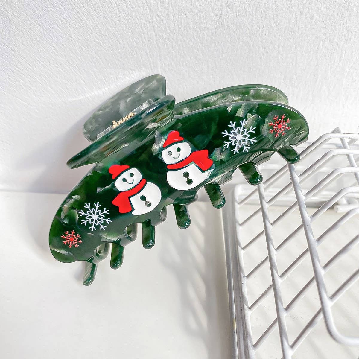 Gingerbread Man Hair Claw, Xmas Cartoon Bun Clip_CWAHA1598