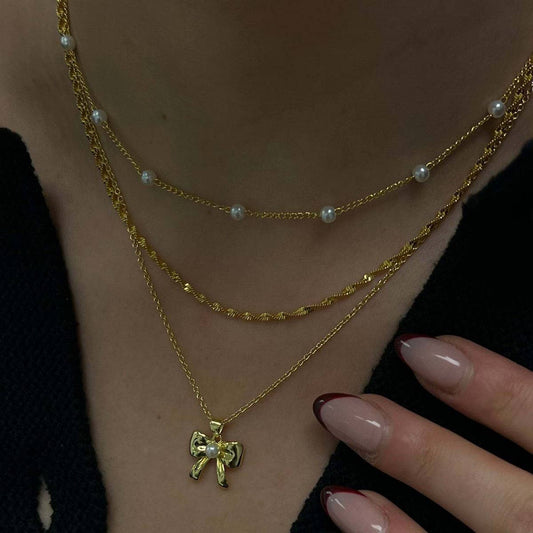 Elegant Bow Necklace for Women Minimalist Luxury