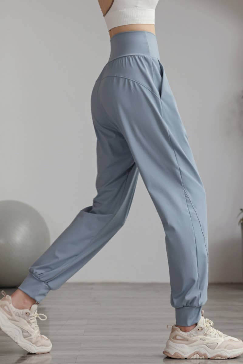 CWBMP0193_FALL HIGH-WAISTED BUNCHED FEET YOGA RUNNING PANTS