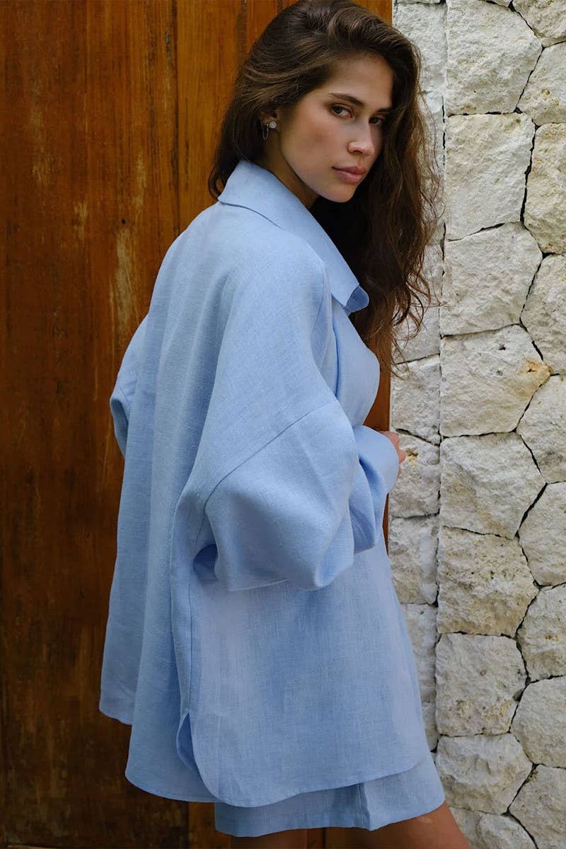 CWSS1170_SUMMER VACATION LOOSE SHIRT AND SHORTS SET