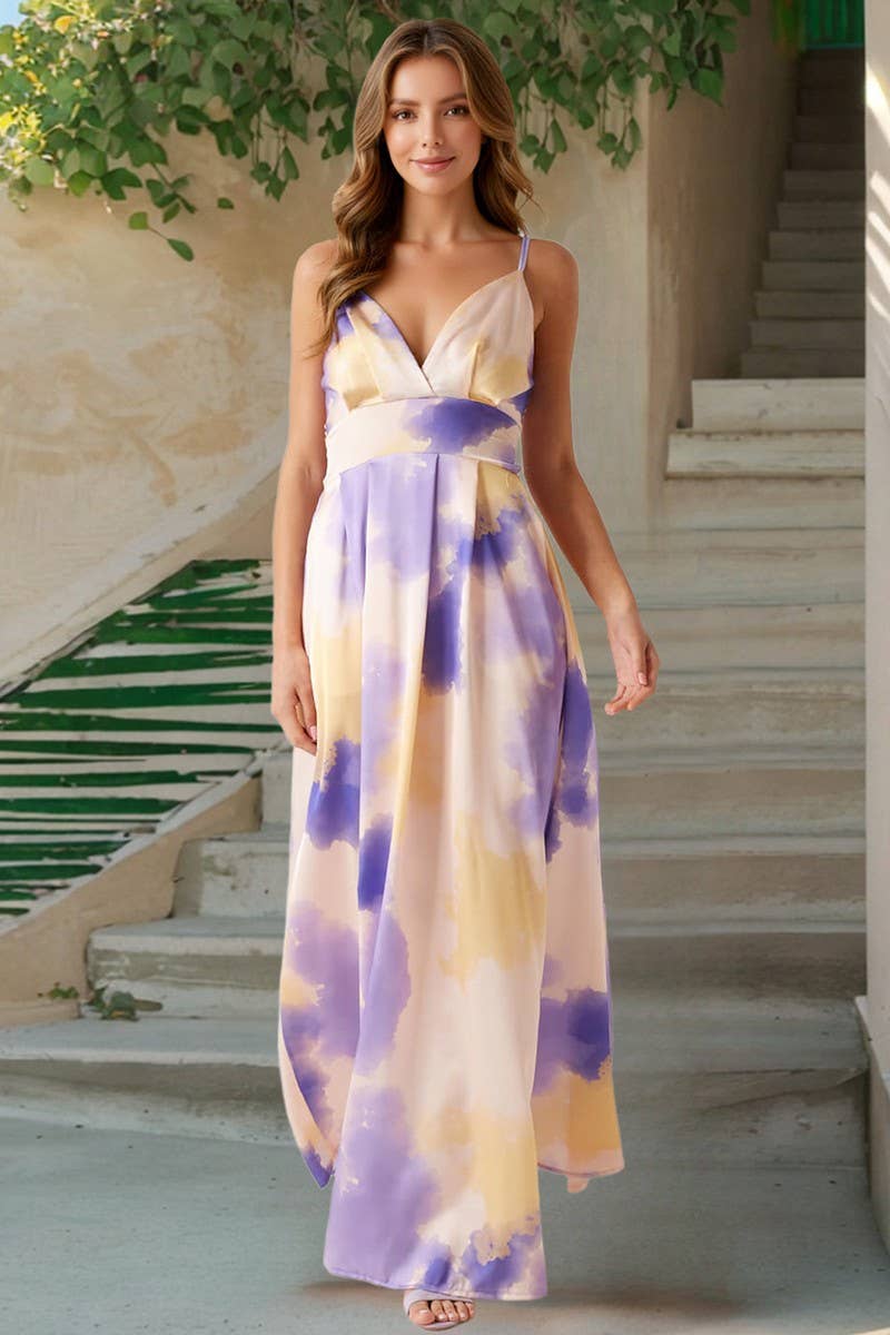 CWDMD6191_BOHO V-NECK SPAGHETTI STRAP FLORAL MAXI DRESS