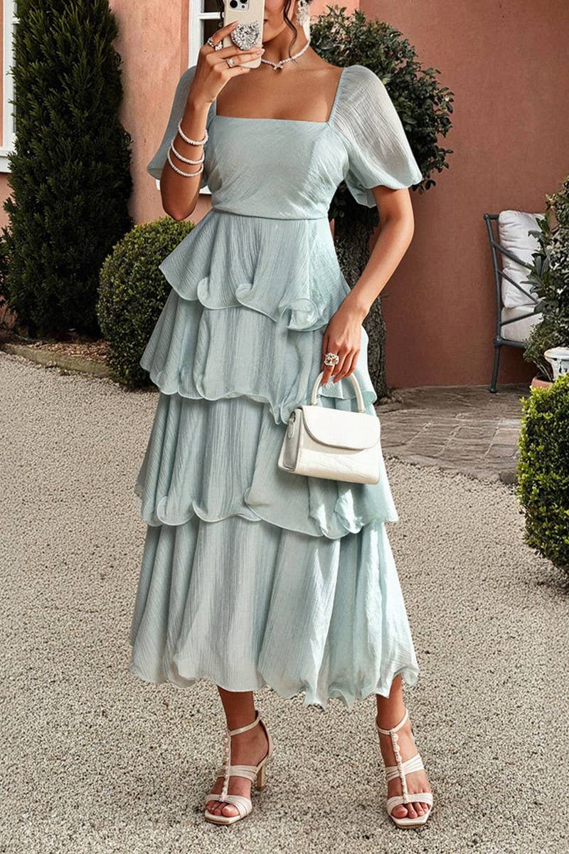 CWDHL0892_ELEGANT AND GRACEFUL WOOD EAR EDGE CAKE SKIRT