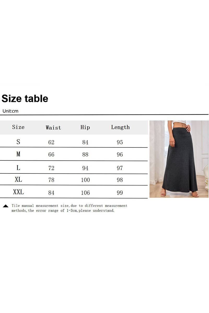 CWBLS0429_NEW SUMMER FASHION KNITTED SOLID COLOR SKIRT