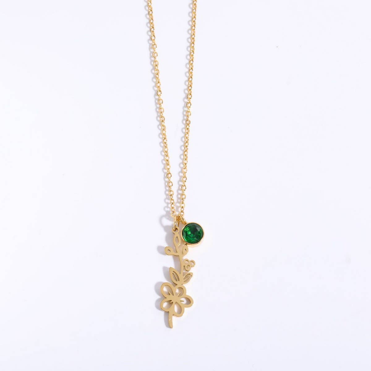 VINTAGE DECEMBER FLOWER ZIRCON PENDANT BRACELET