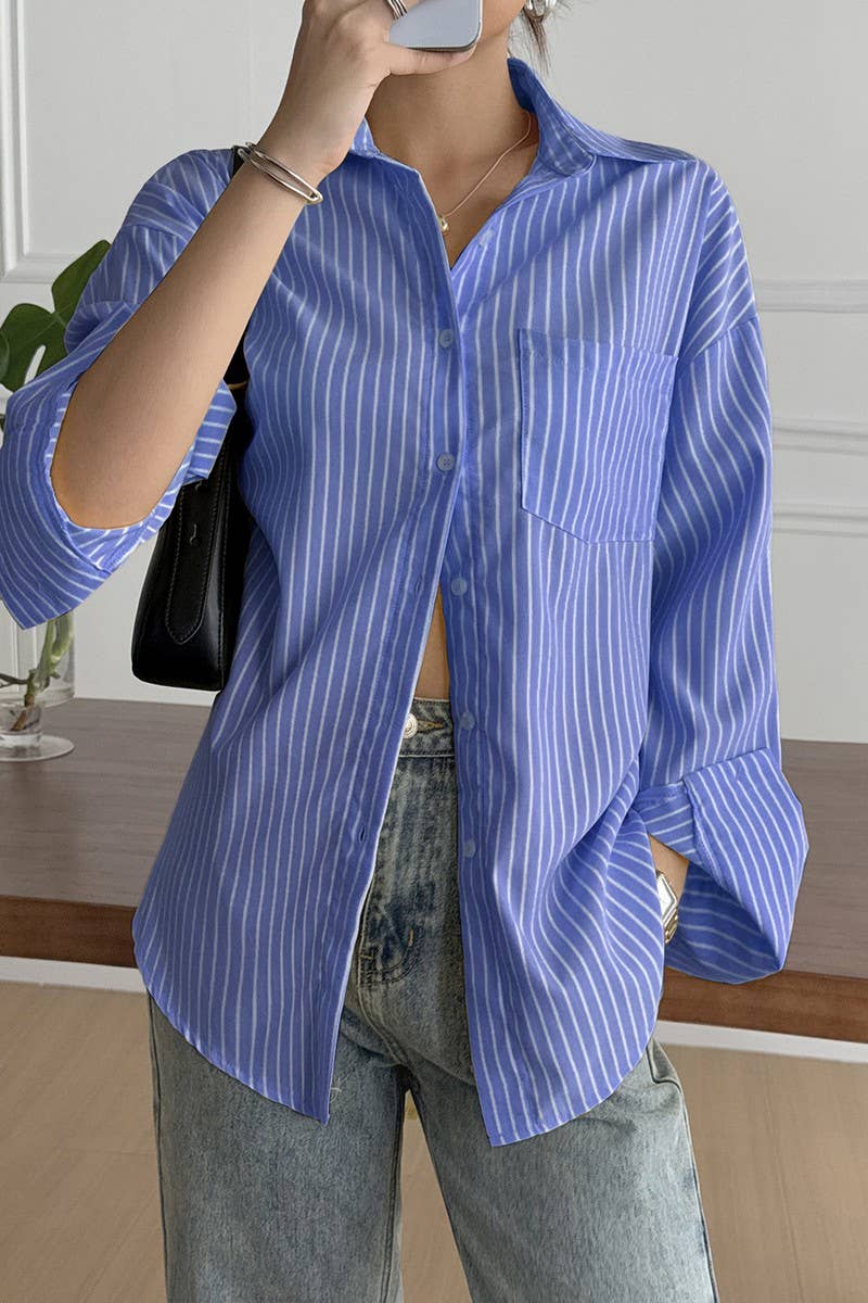 CWTSTL01003_CASUAL VACATION STRIPED LONG SLEEVE SHIRT