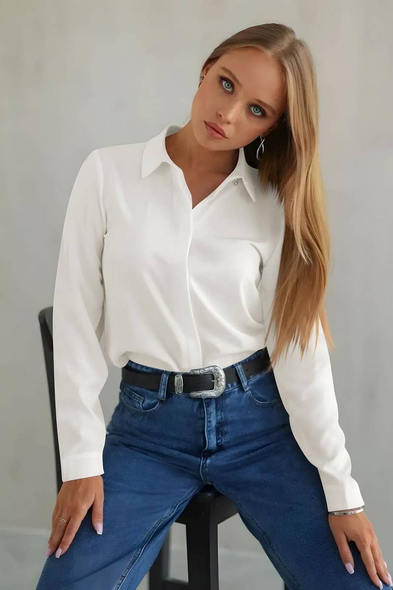 CWTSTL1531_HIDDEN BUTTON LONG SLEEVE COMMUTER SHIRT