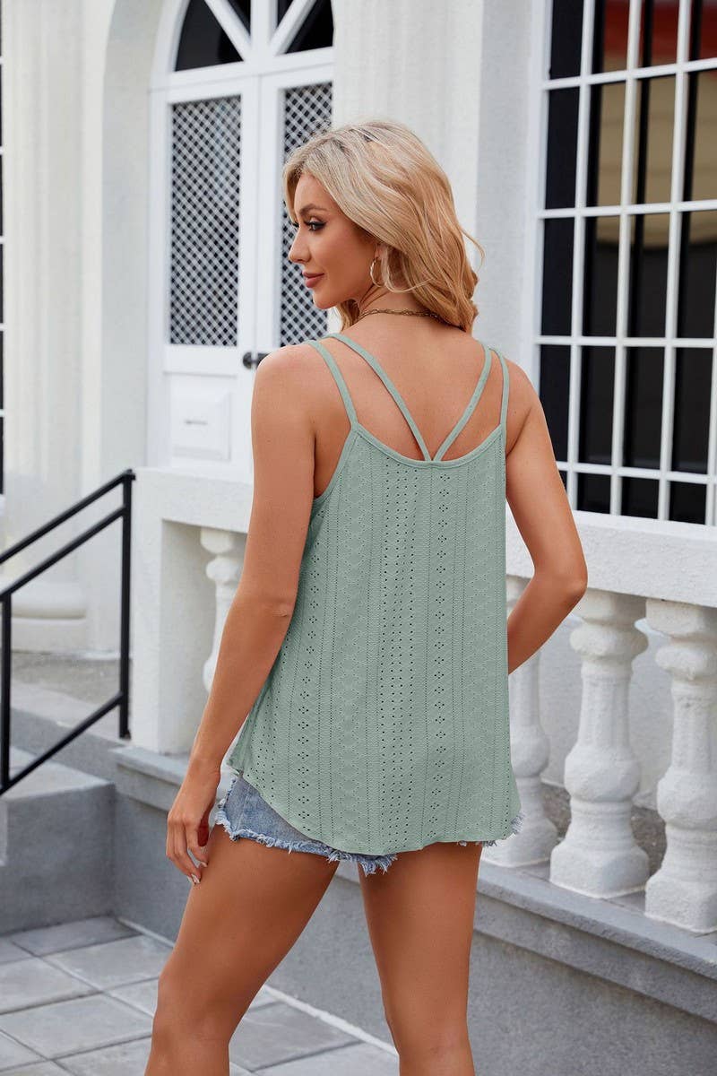 CWTTSL0228_Sleeveless Double Strap Knit Top