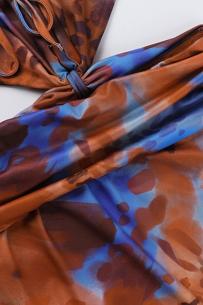 CWDHL0789_HALTER CUTOUT DEEP V BODYCON MINI DRESS