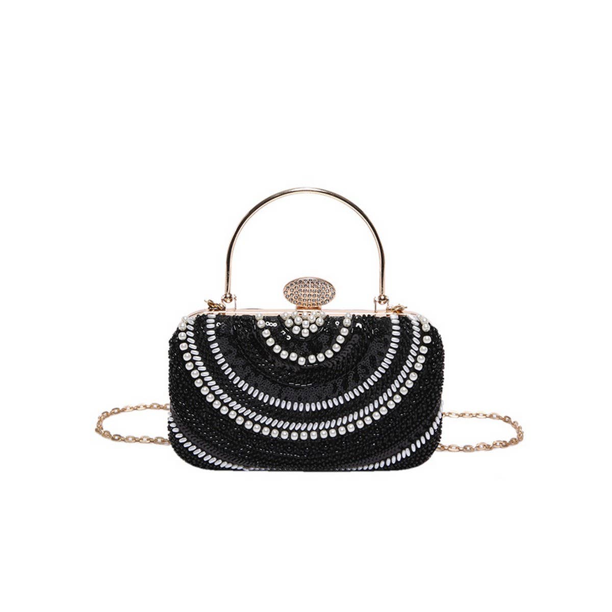 BEADED SEQUIN CELEBRITY HANDHELD EVENING CLUTCH _CWAB3246