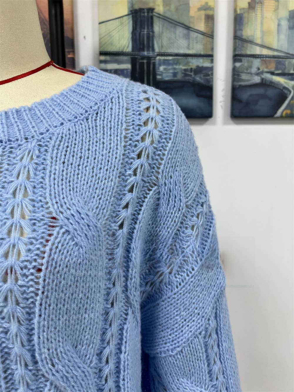 CWOSWL1401_Crew Neck Pullover Casual Sweater