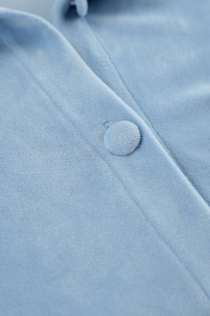 CWSPJ0345_PLUSH LONG SLEEVE LONG PANTS PAJAMAS SET