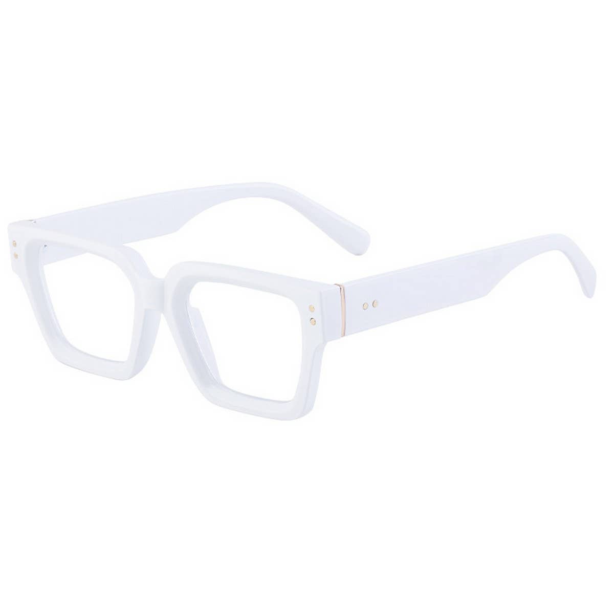FASHION SQUARE FRAME GLASSES PLAIN GLASSES_CWASG0742
