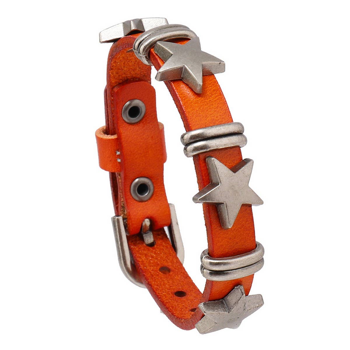FIVE-POINTED STAR RETRO COWHIDE CREATIVE BRACELET