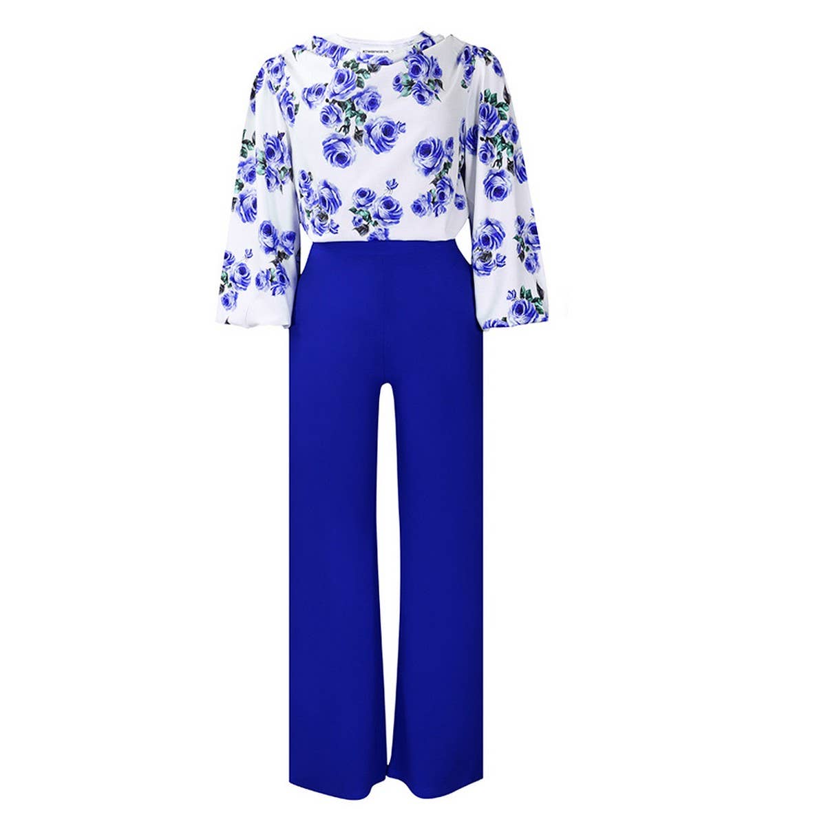 PRINTED TIE TOP AND WIDE-LEG PANTS TWO-PIECE SET_CWSTB1140