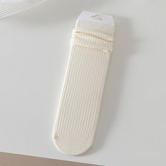 SOLID COLOR RETRO ALL-MATCH MID-CALF SOCKS_CWMS1062
