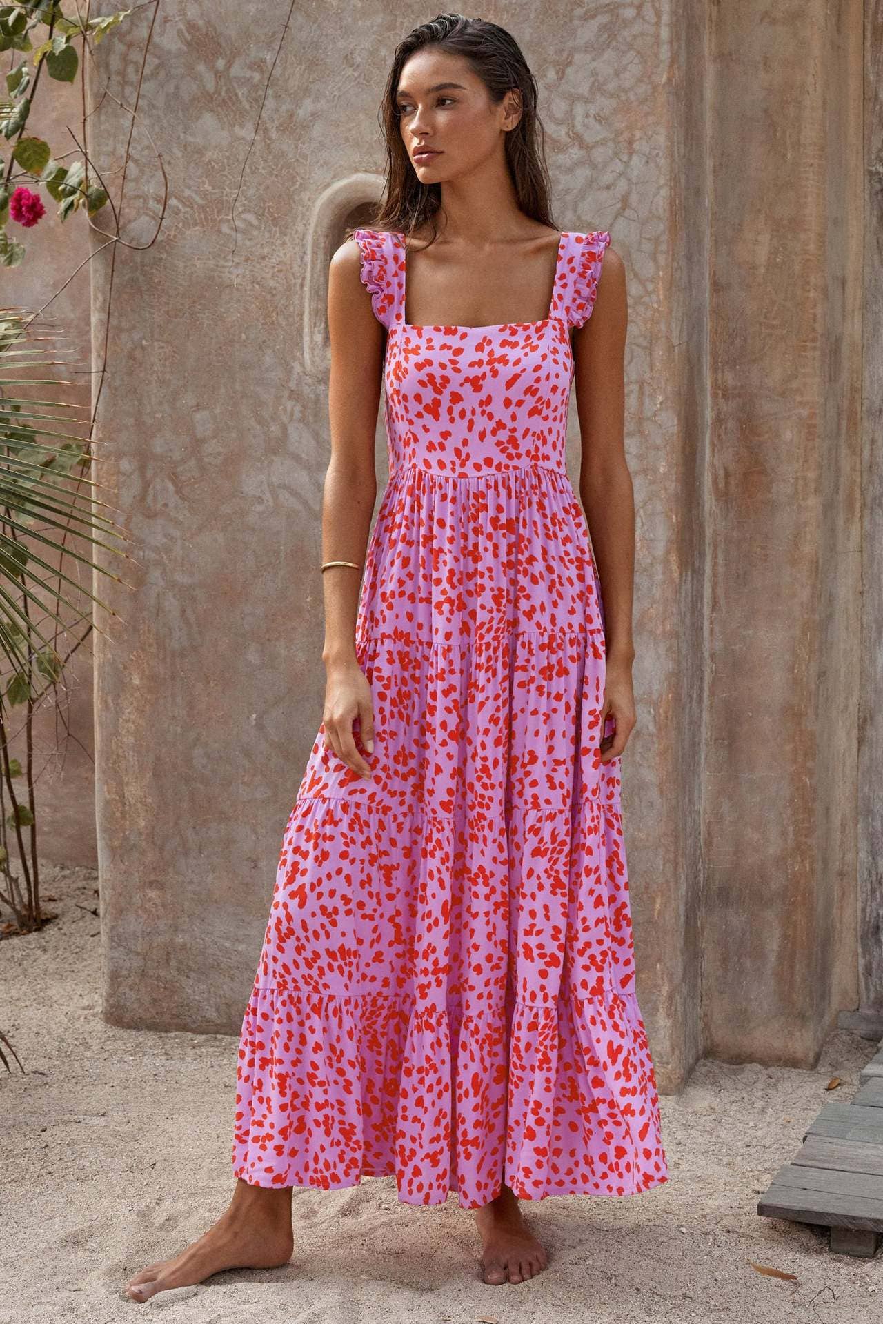 FLOWING BOHEMIAN HALTER DRESS