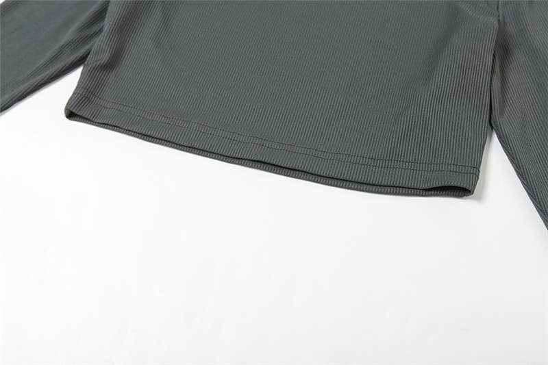 Bell Sleeve Crop Top & High Waist Flare Pants Set