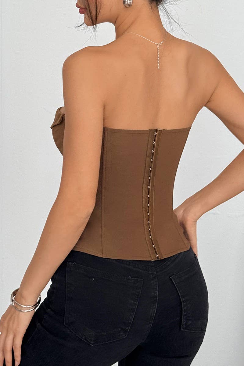 CWTTT0037_TIE CHEST WRAPPED SOLID COLOR SMALL VEST TOP