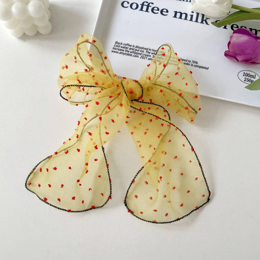 FASHIONABLE POLKA DOT BOW SCARF SCARF