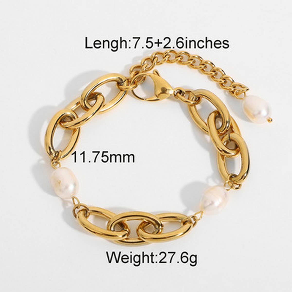 Elegant Pearl Bracelet and Stud Earrings Set