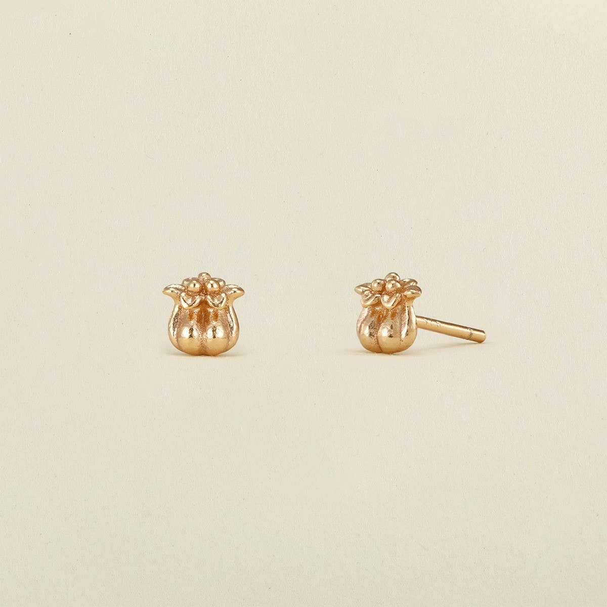 Artistic retro creative December flower earrings_CWMM5507