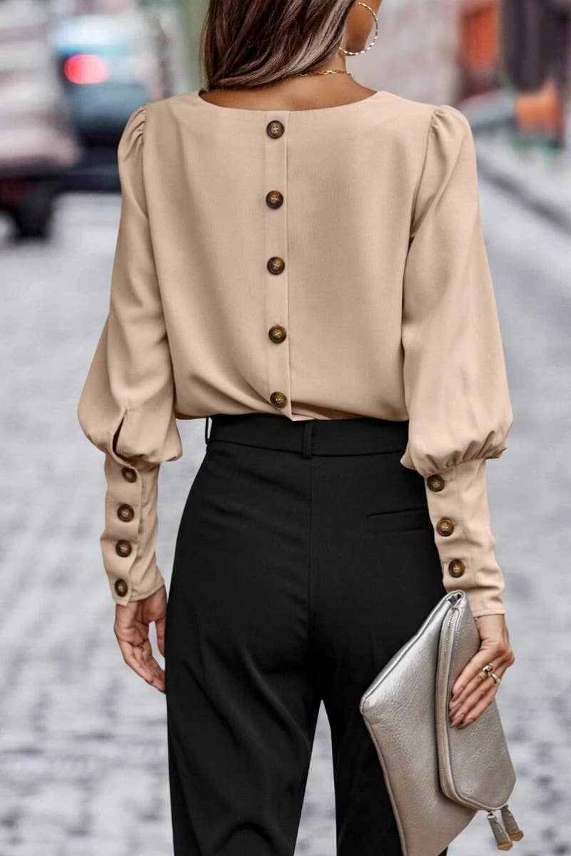 CWTBLL2549_FALL COMMUTER LONG-SLEEVED BUTTON-DOWN TOP