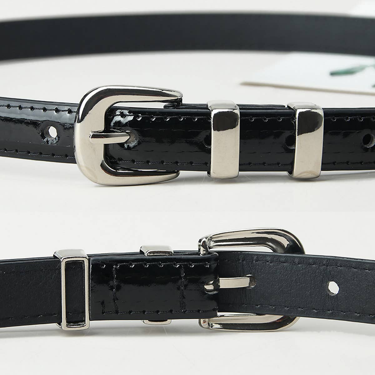 CWABE0927_SIMPLE CANDY COLOR THIN BELT