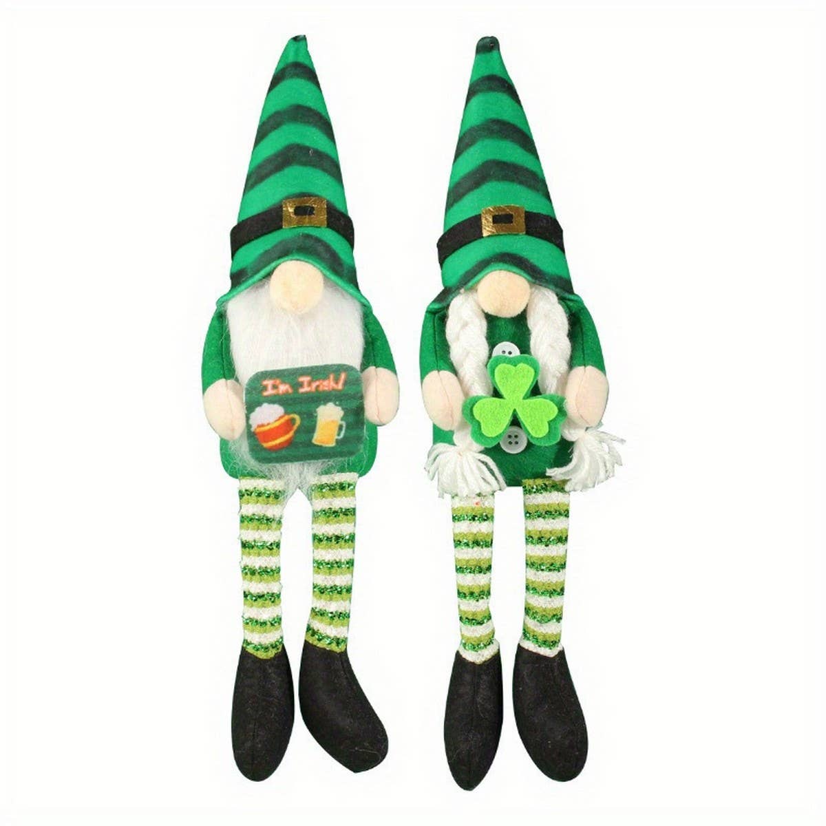 ST. PATRICK STRIPED LONG-LEGGED DOLL FIGURINE_CWMM3446