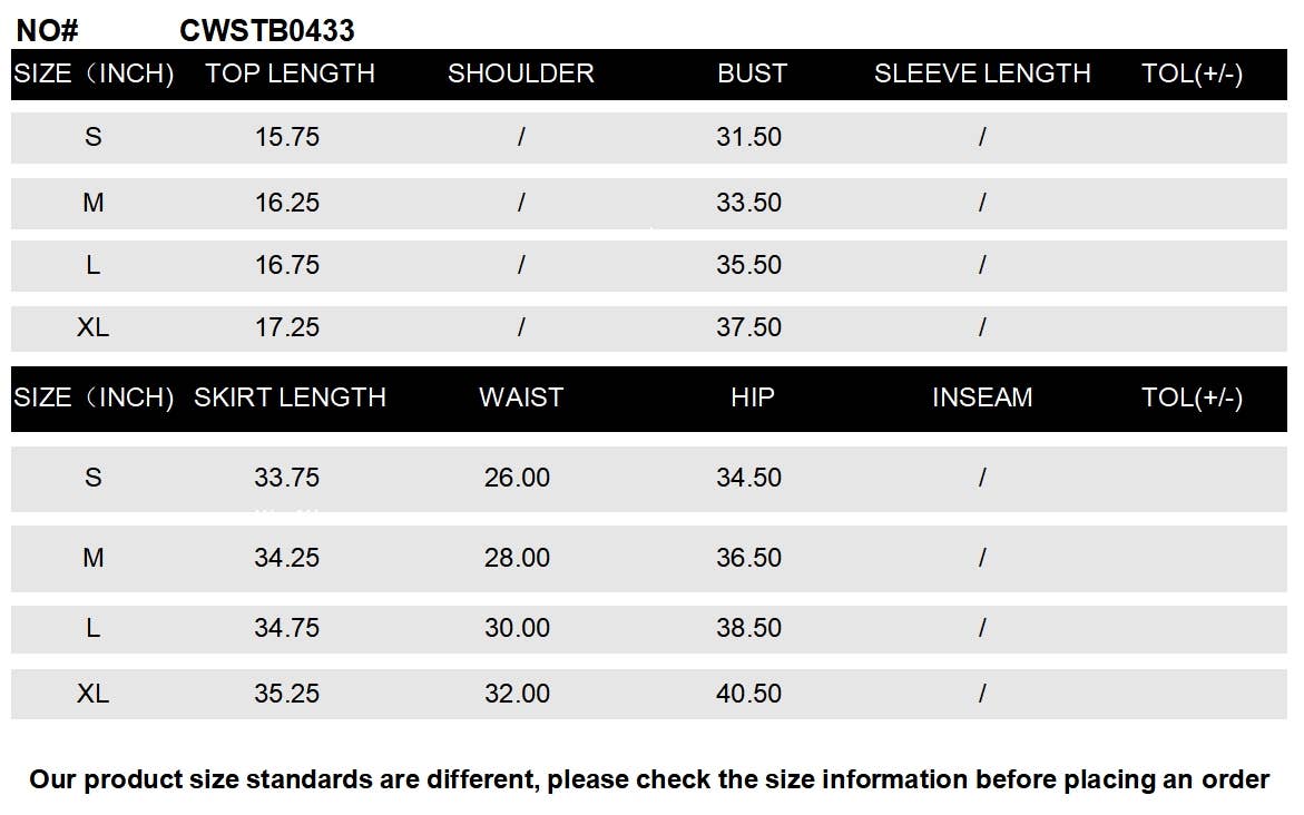 CWSTB0433_Round Neck Sleeveless Skirt Two-Piece Set Sweater