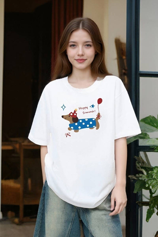 CWTTS1598_SUMMER AGE-REDUCING LAZY STYLE LOOSE T-SHIRT