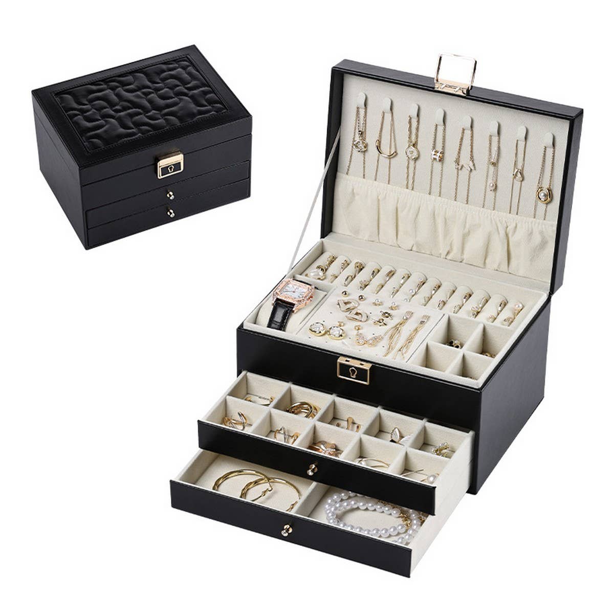 MULTIFUNCTIONAL MULTI-LAYER DRAWER JEWELRY BOX