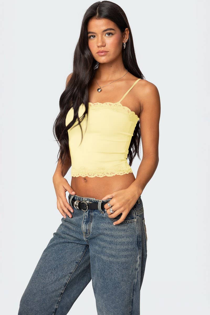 CWTTK0933_LACE TRIM SOLID COLOR CROP CAMI TOP