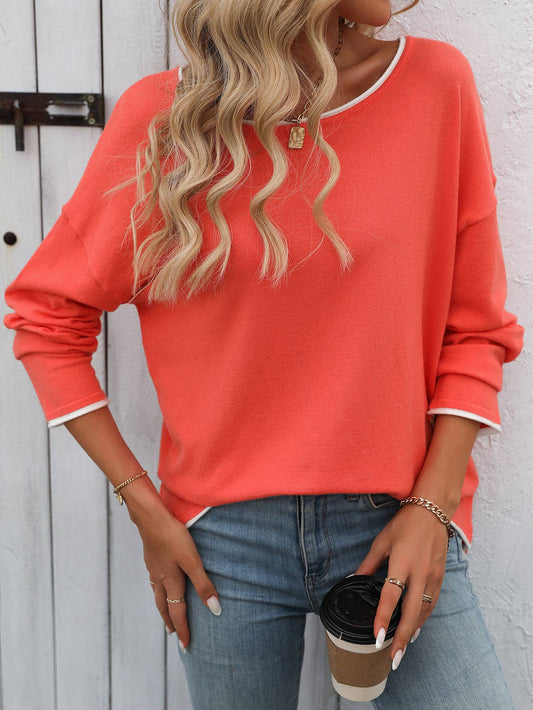 CREW-NECK JUMPER WITH LONG SLEEVE YARN