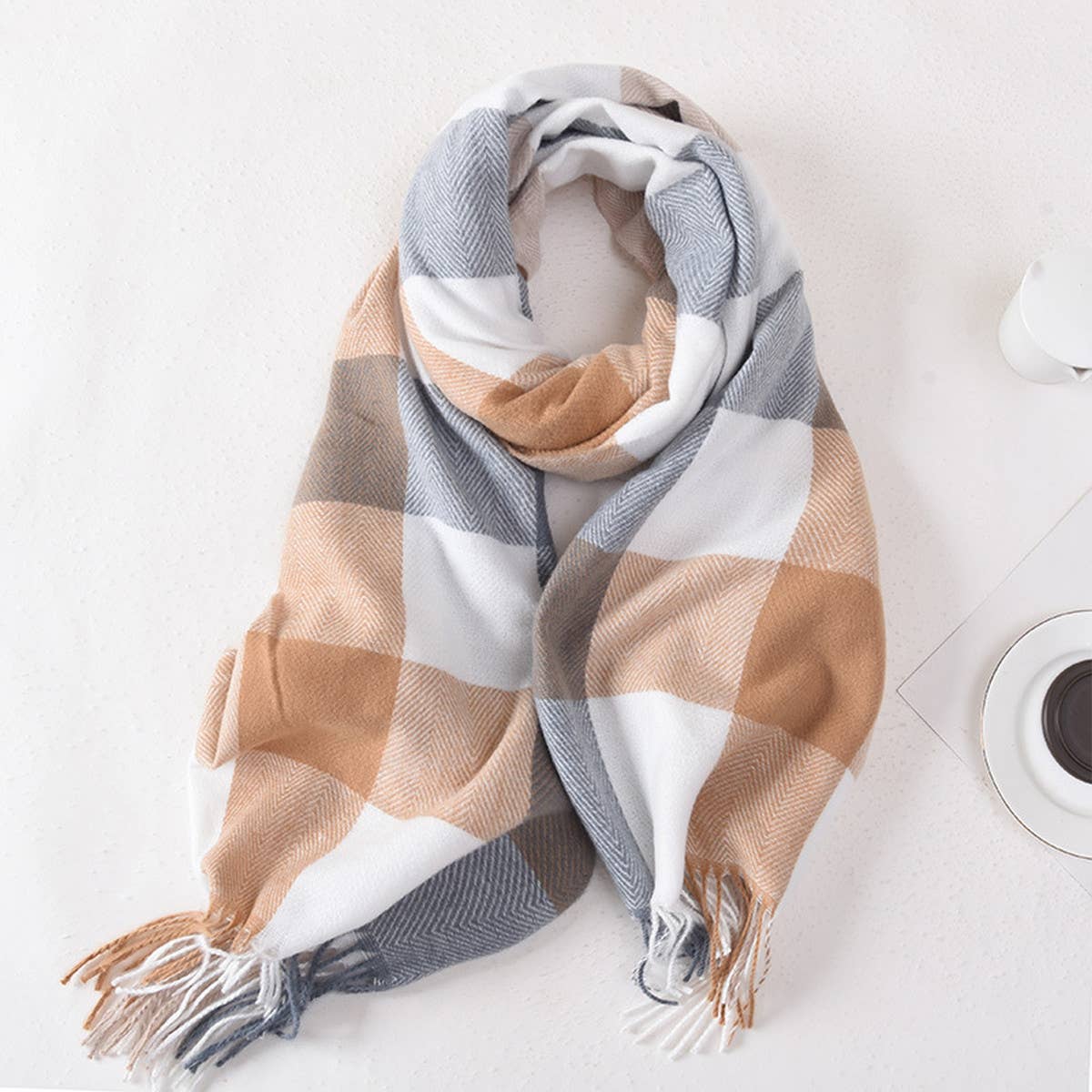 Plaid Winter Scarf ??Cute Unisex Wrap_CWASC0400