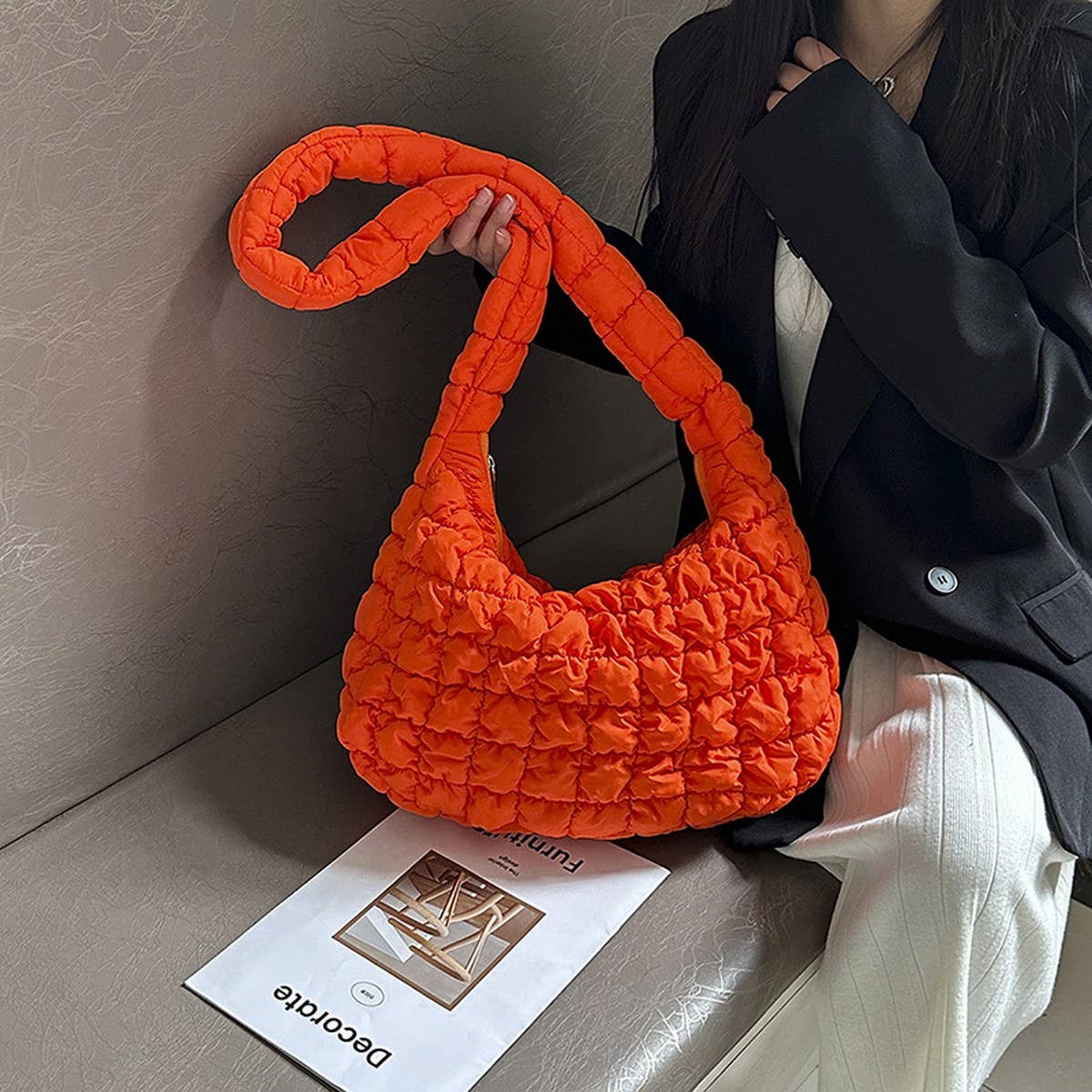 Large Puffy Cloud Tote Shoulder Bag_CUAB00481