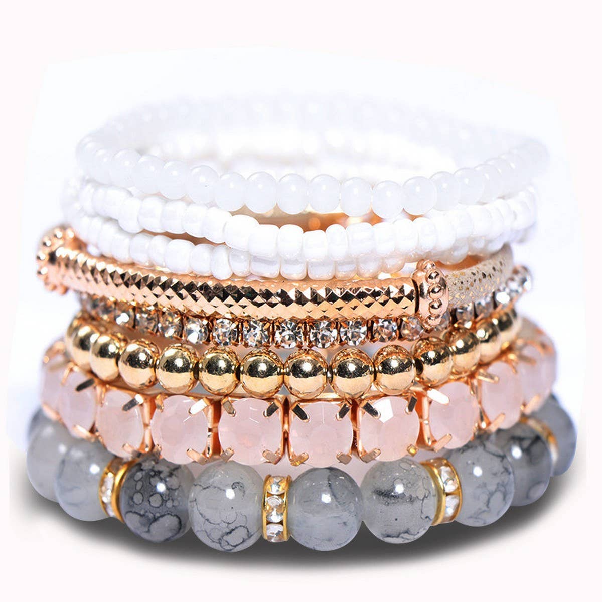 BOHEMIAN CREATIVE GLASS BEAD BRACELET_CWASC0690