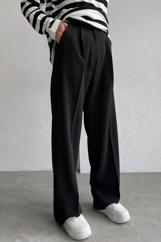 CWBLP2054_ELEGANT HIGH WAIST WIDE LEG OFFICE TROUSERS