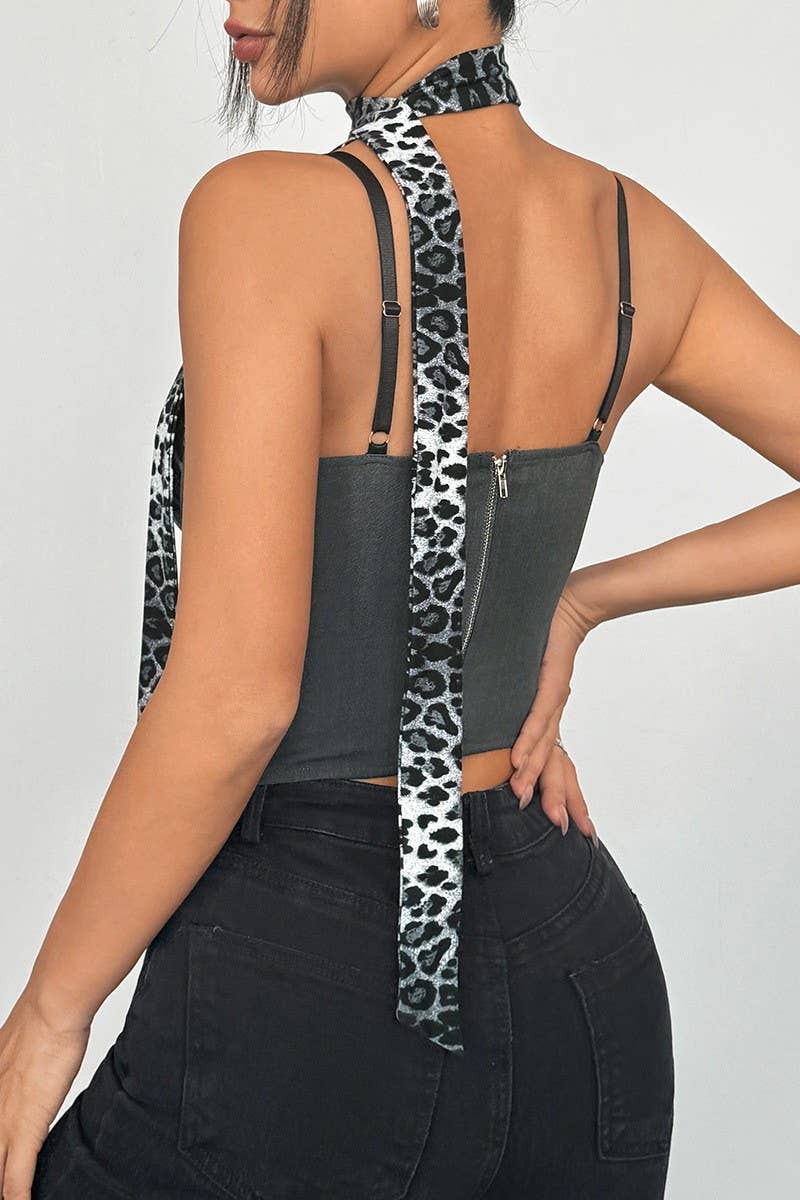CWTTK0766_CONTRAST LEOPARD PRINT HERRINGBONE CAMISOLE