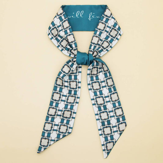 Floral Letter  Scarf Hair Tie Ribbon
