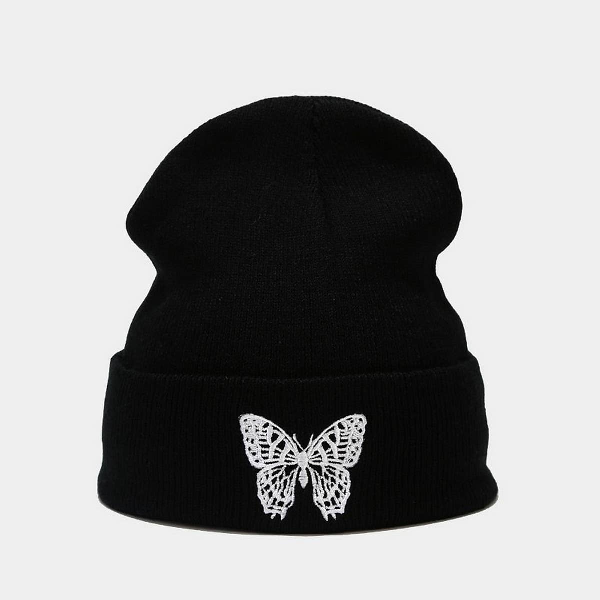 NEW STYLE BUTTERFLY EMBROIDERED KNITTED HAT_CWAH1623