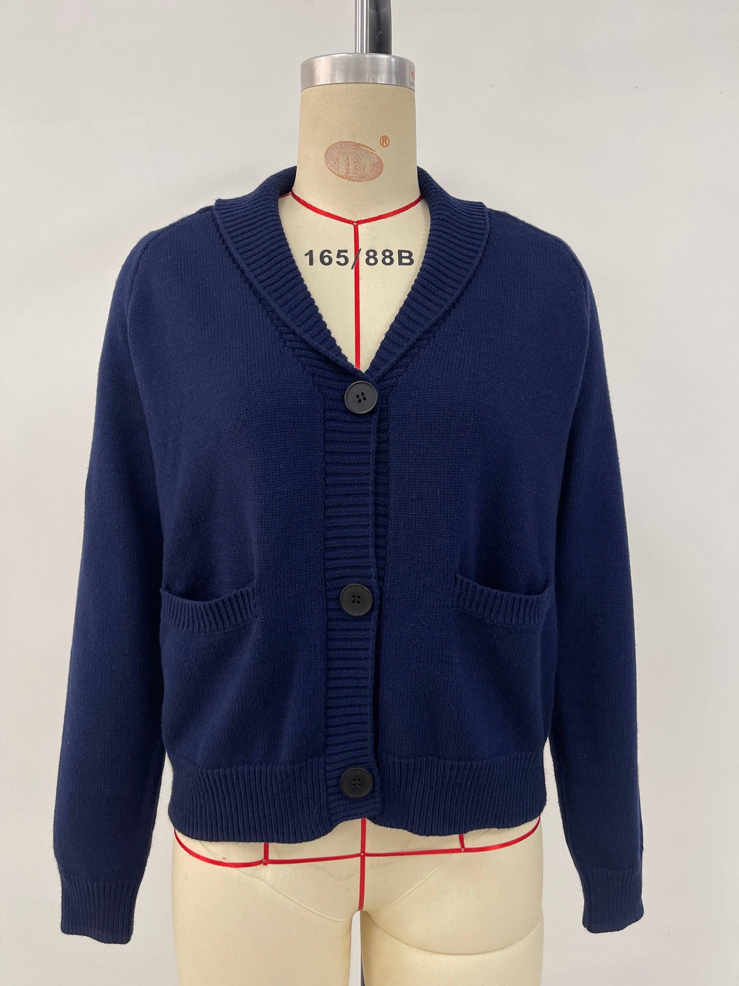 Casual loose long-sleeved V-neck Cardigan