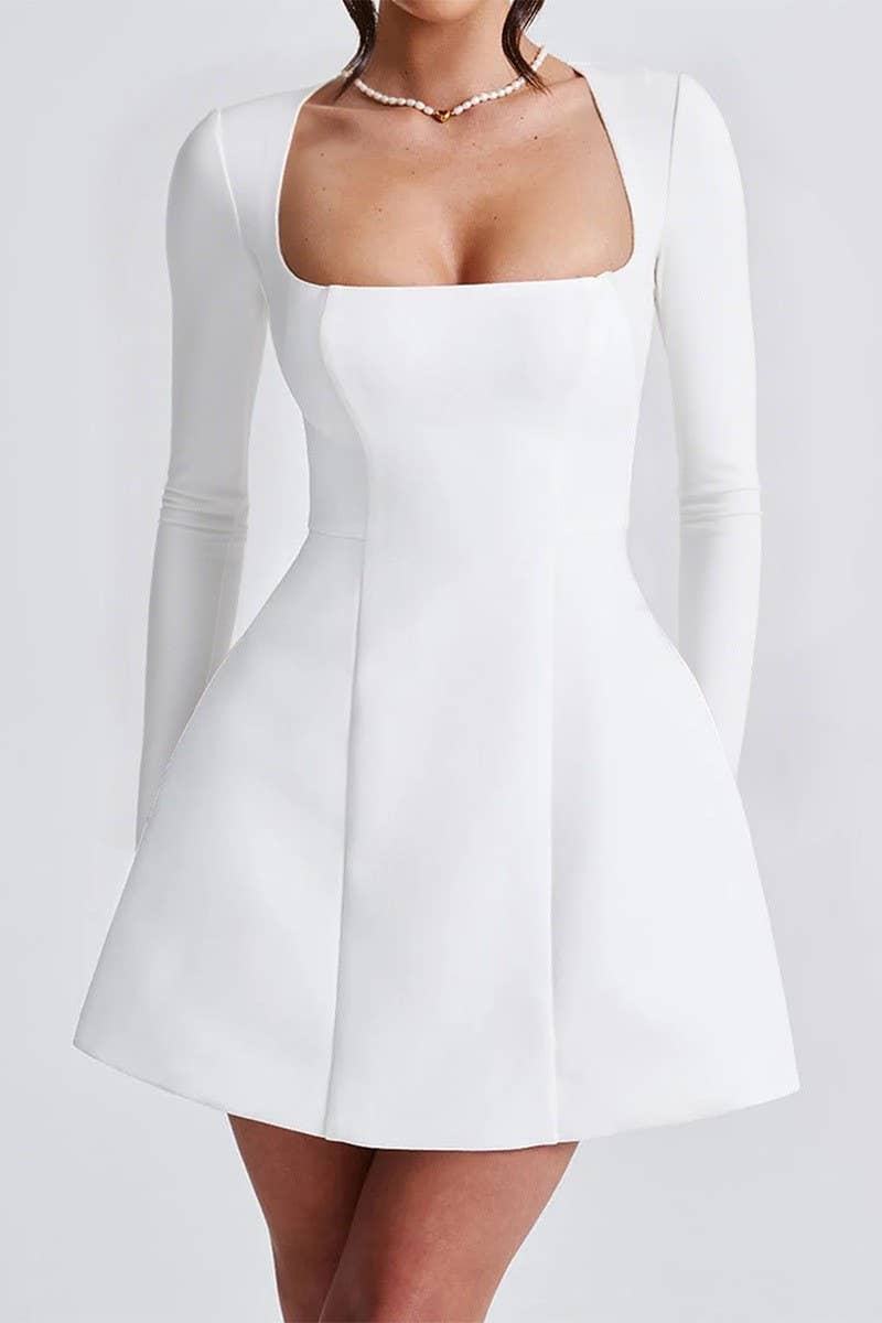 CWDSD10828_ELEGANT LONG SLEEVE COCKTAIL MINI DRESS