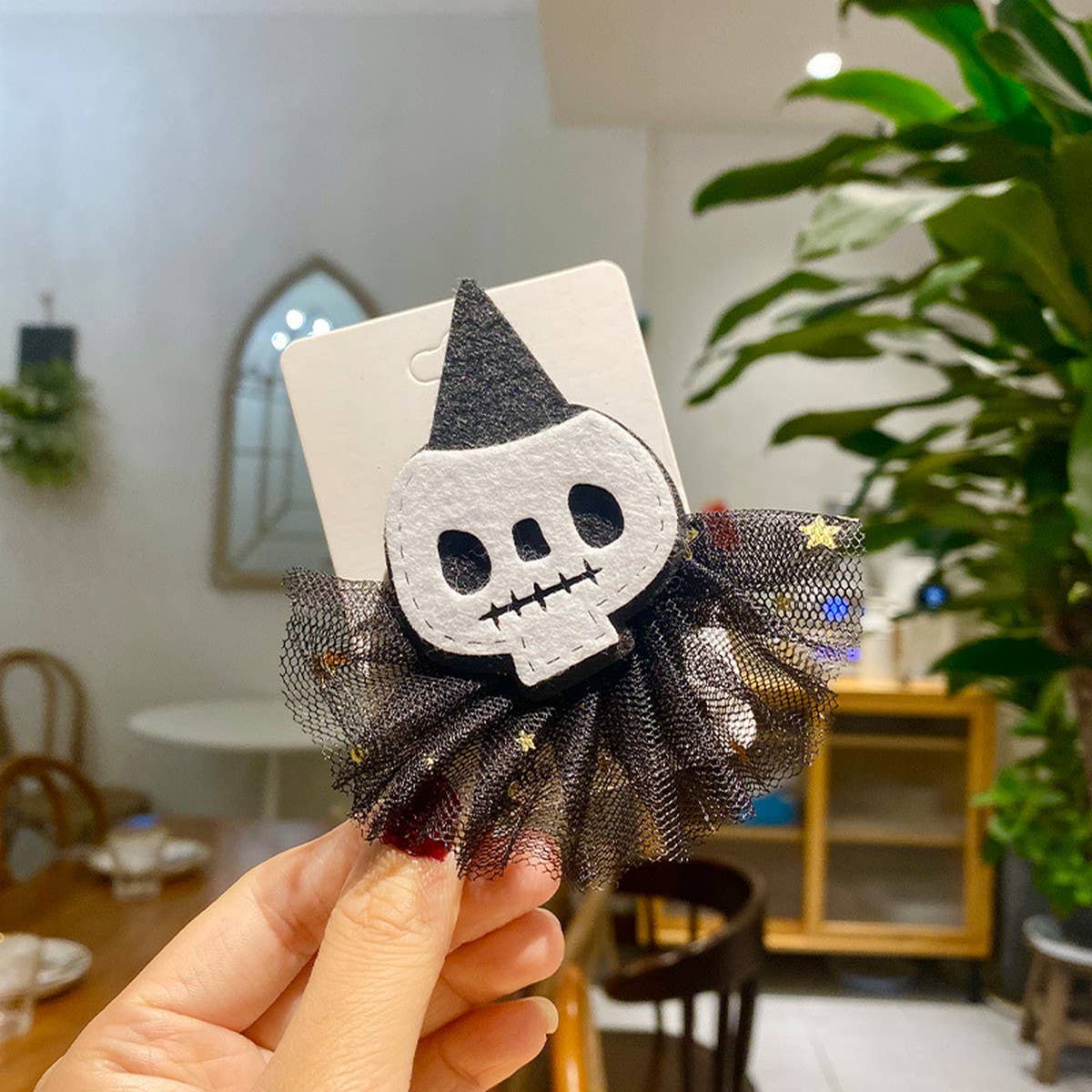 HALLOWEEN MESH DECORATION HAIRPIN COSPLAY PROPS