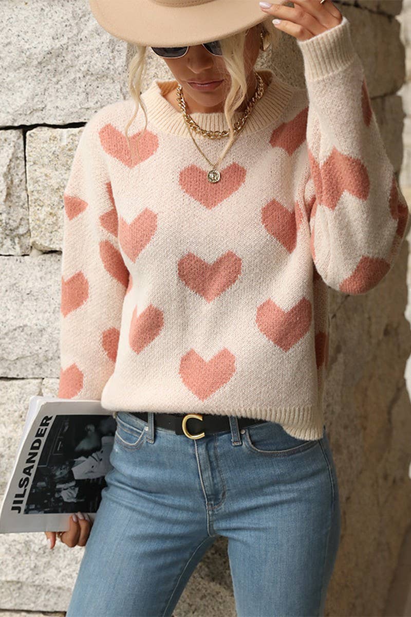 CWOSWL1604_Round Neck Long Sleeve Sweater