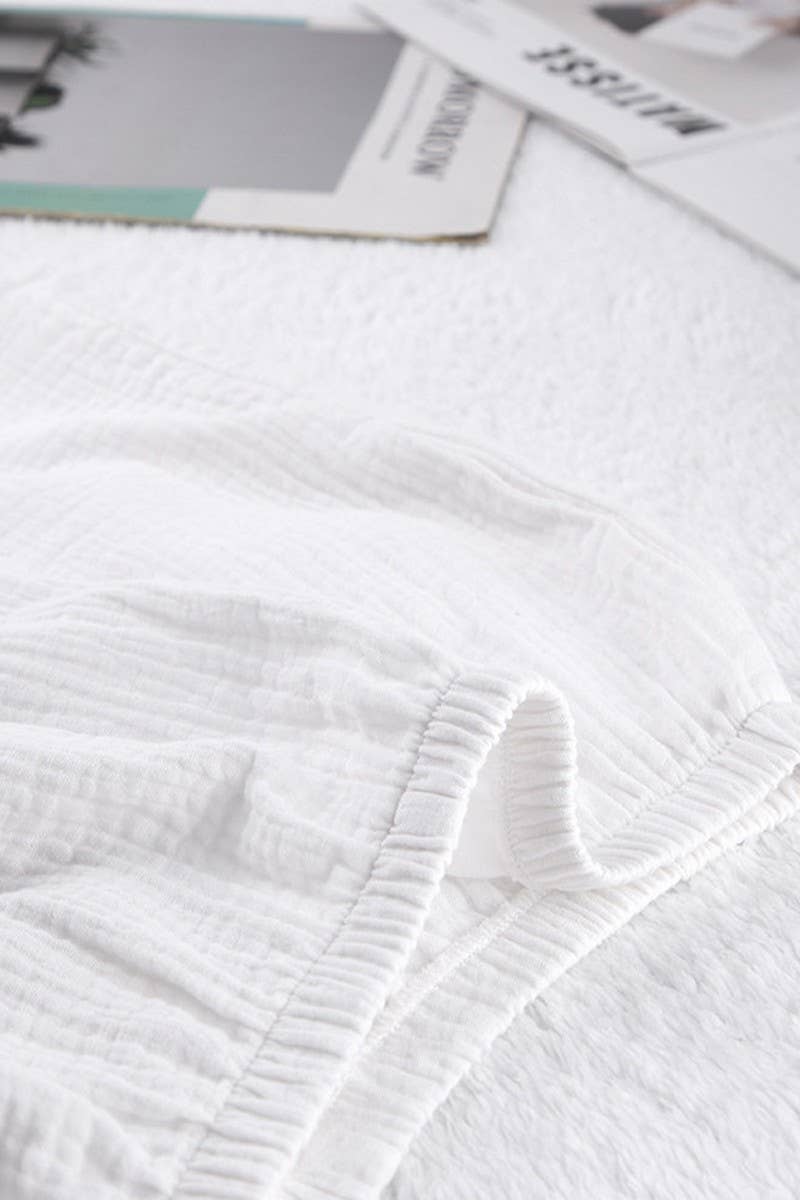 CWSPJ0050_SOLID COLOR COTTON HALTER  SHORTS PAJAMA SET