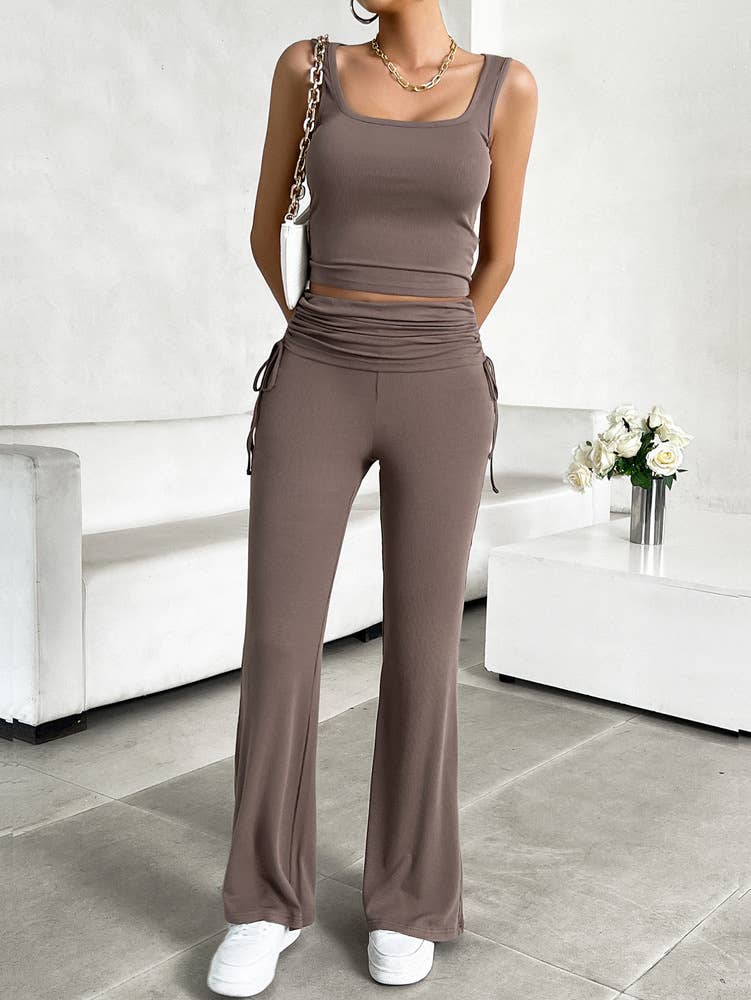 CASUAL SOLID COLOR SLIM-FIT VEST AND PANTS SUIT
