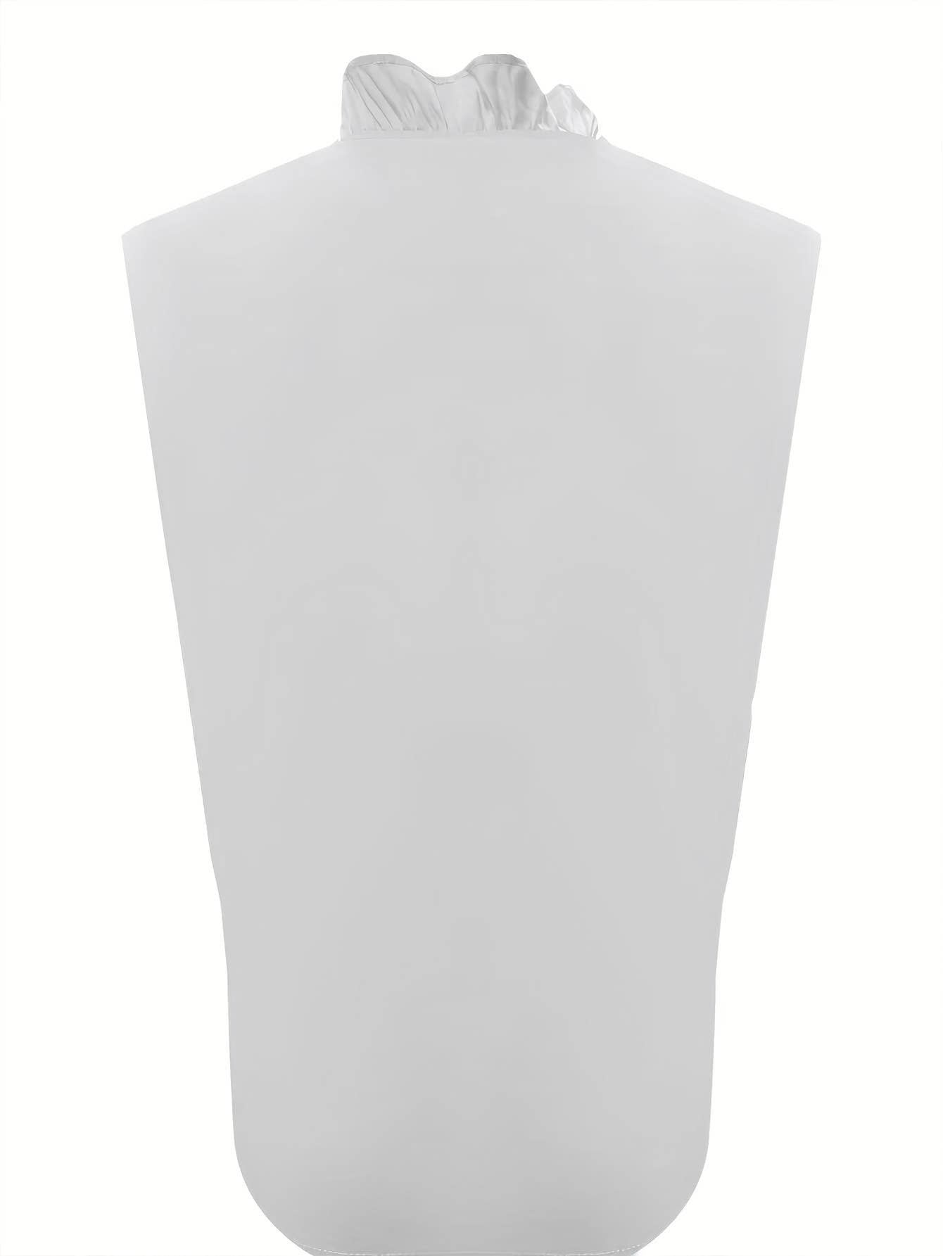 Commuter style wood ear trim V-neck chiffon