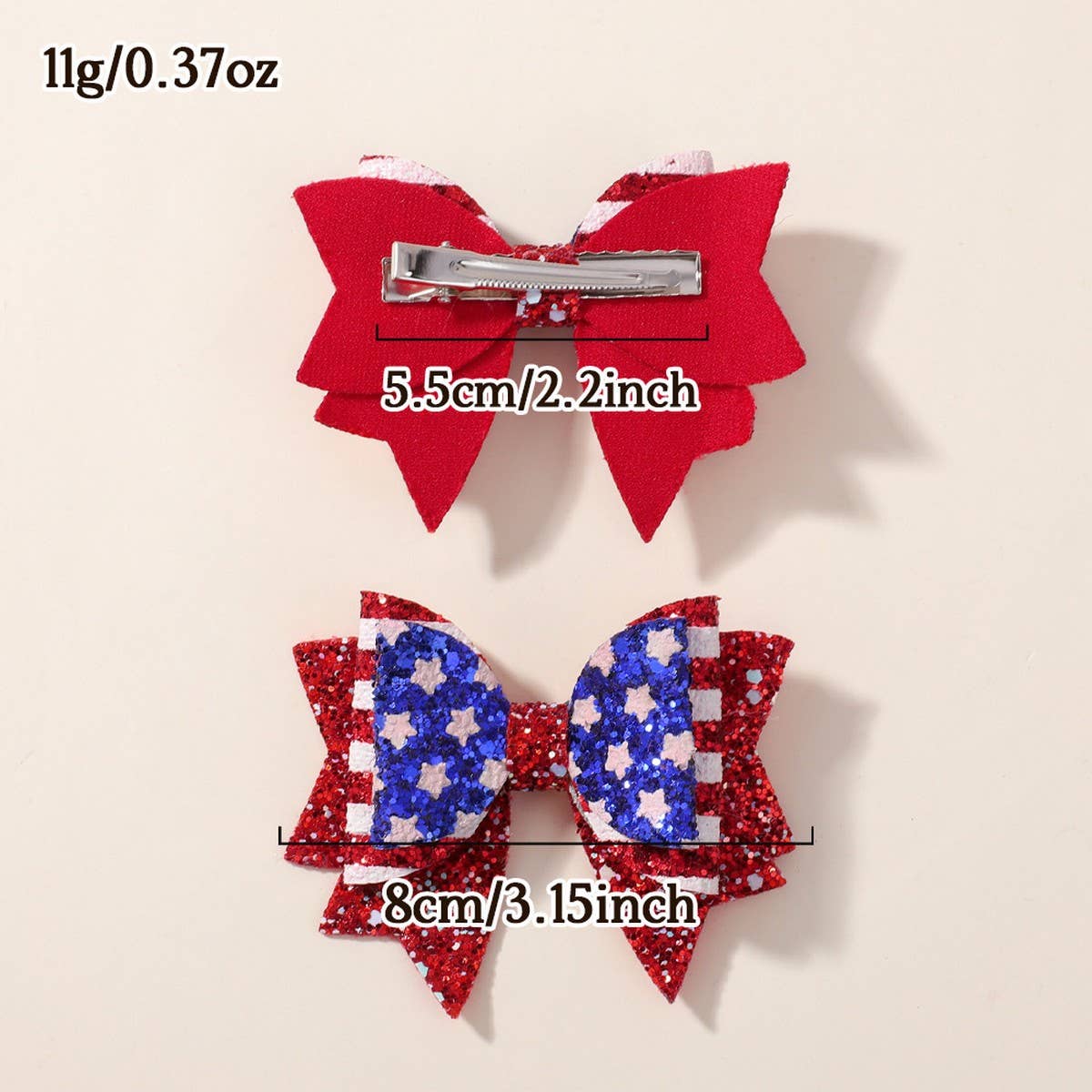 Kids Party Hair Clips with Stars and Bows